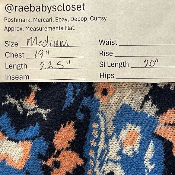 Moth Multicolor Cabine Kaleidoscope Long Sleeve Sweater Size M - Picture 7 of 8